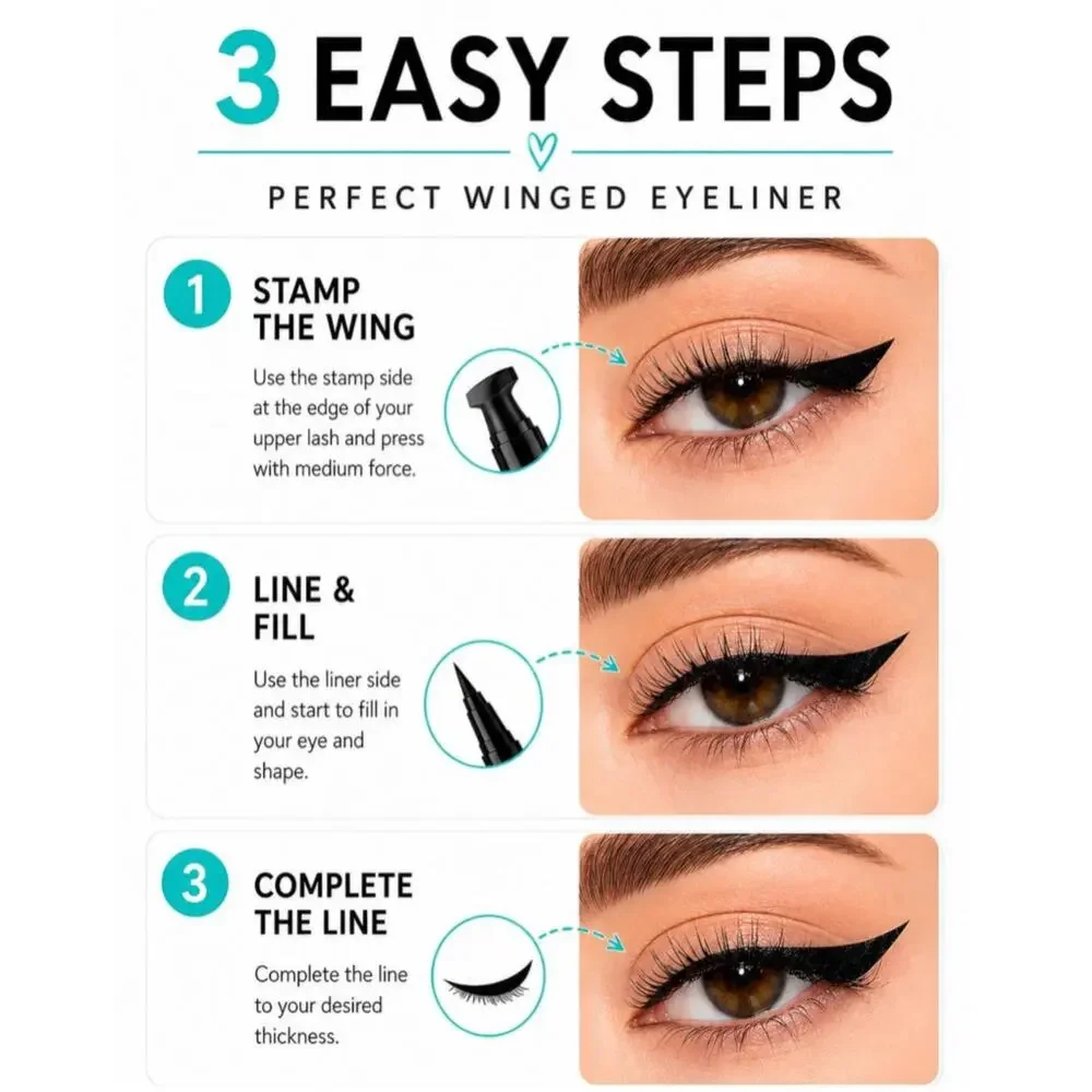Wing Stamp Eyeliner Pen Black